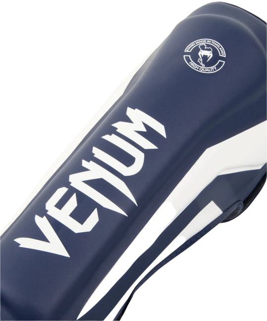 Venum Elite Standup Shin Guards - White/Navy Blue