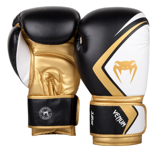 Venum Boxing Gloves Contender 2.0 - Black/White/Gold
