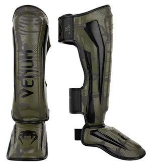 Venum Elite Shin Guards - Khaki Camo