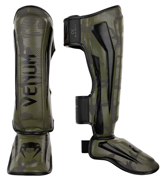 Venum Elite Shin Guards - Khaki Camo