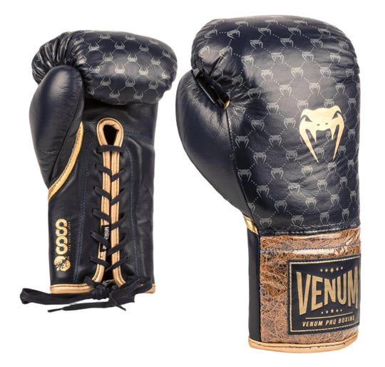 Venum Coco Monogram Pro Lace Up Boxing Gloves - State Blue