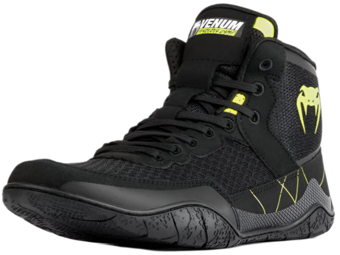 Venum Training Camp 4.0 Wrestling Shoes - Black/Neon Green