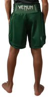 Venum Attack Kids Boxing Shorts - Forest Green/ Off White