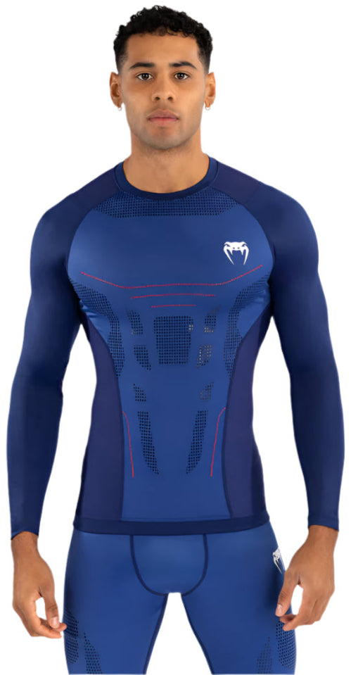 Venum Technical 3.0 Long Sleeve Rashguard - Night Blue