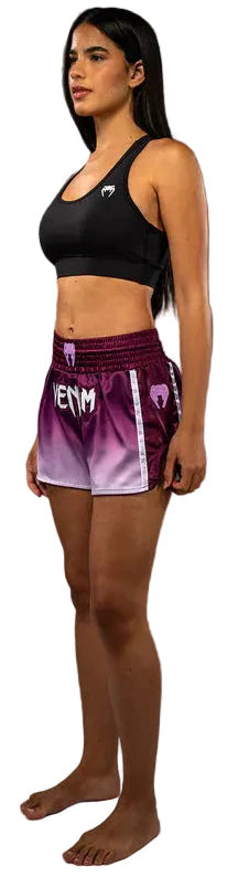 Venum Iris Muay Thai Shorts - Plum/White