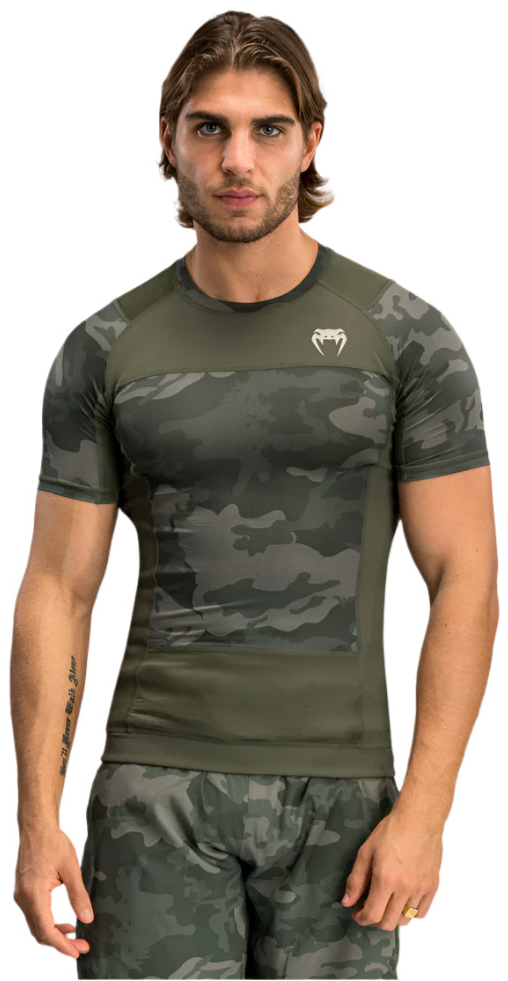 Venum G-Fit Air Men's Short Sleeve Rashguard - Army Camo