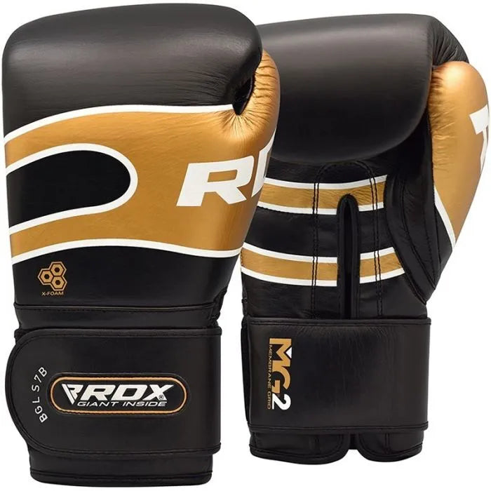 RDX S7 Bazooka Leather Sparring Gloves - Black