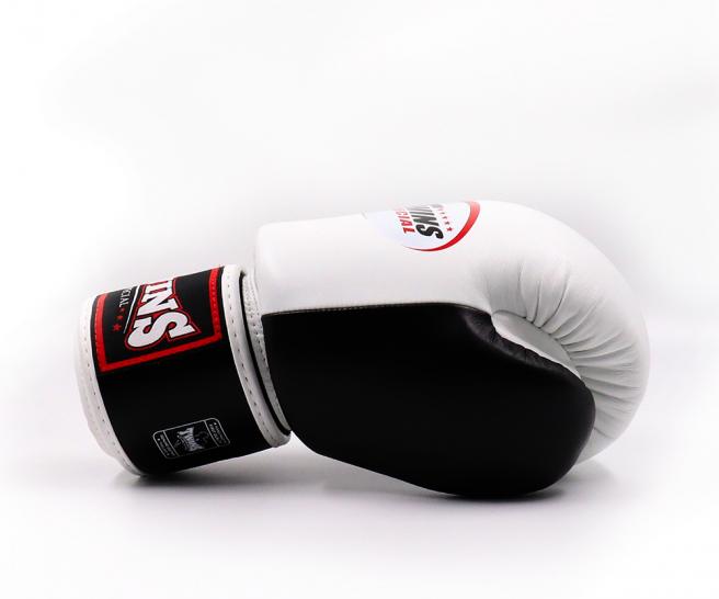 Twins Special Boxing Gloves - Black/ White