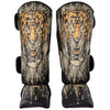 Venum Tiger Shin Guards - Black/Neon Orange