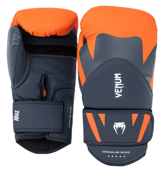 Venum Challenger 4.0 Boxing Gloves - Orange/Navy Blue