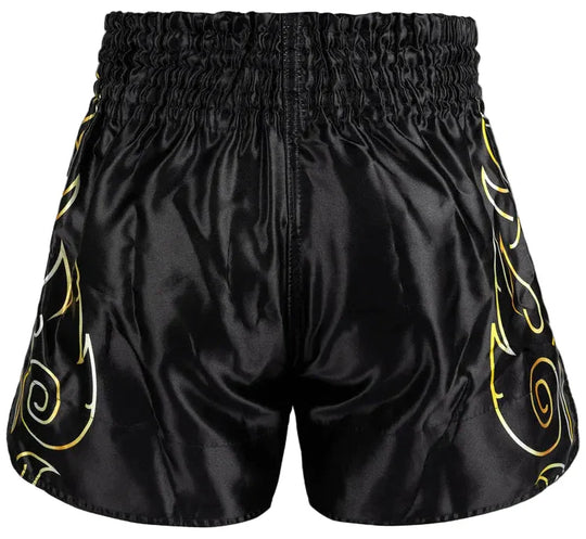 Venum VTC Flames Muay Thai Shorts - Black/Gold