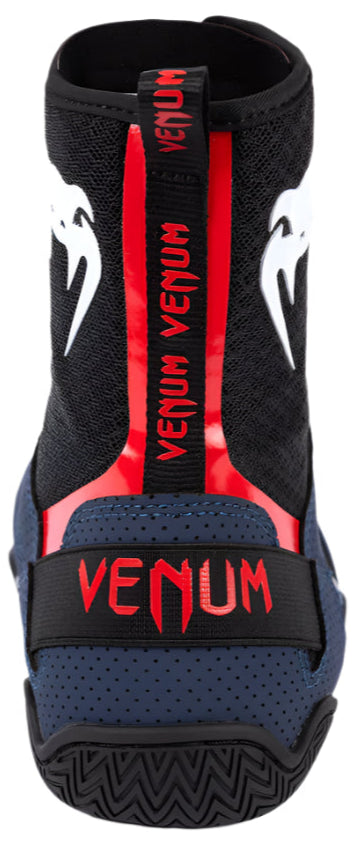 Venum Elite Boxing Shoes - Navy/Black/Red