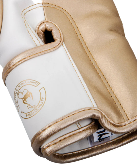 Venum Elite Boxing Gloves - White/Gold