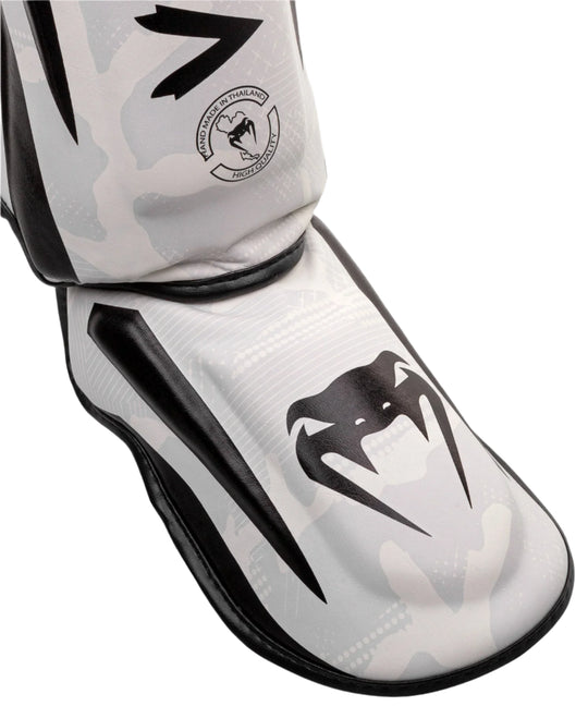Venum Elite Shin Guards - White/Camo