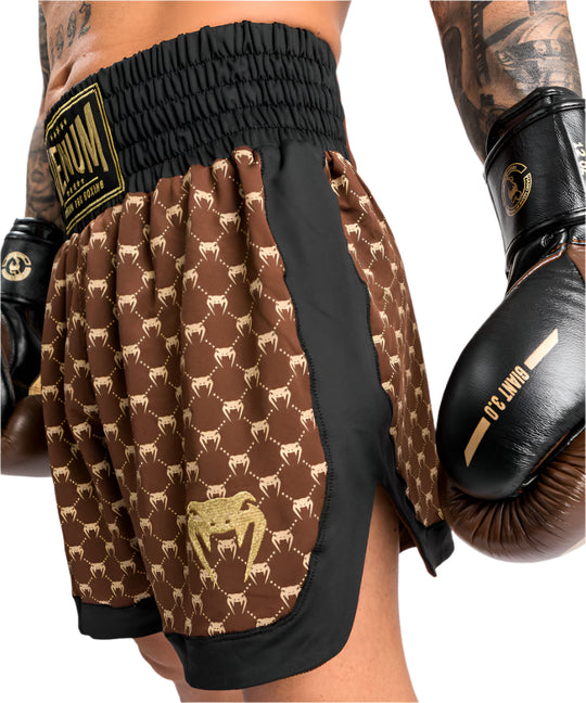 Venum Monogram Boxing Short - Black/Brown