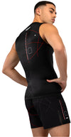 Venum Tactical XT Men's Long Sleeve Rashguard - Black/Fire Red