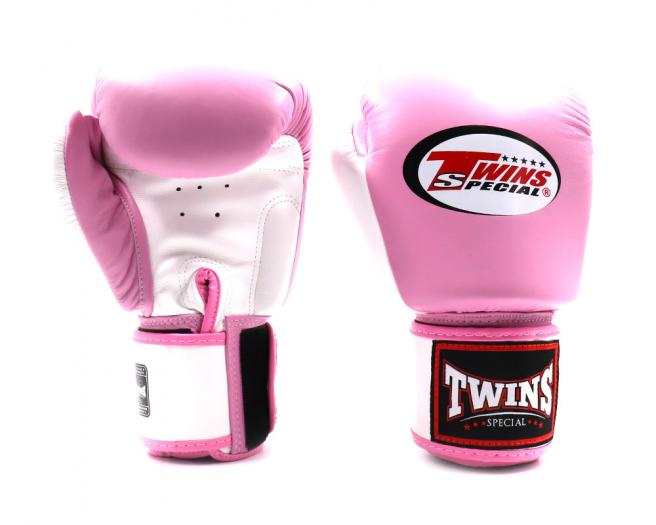 Twins Special Boxing Gloves - White/ Pink