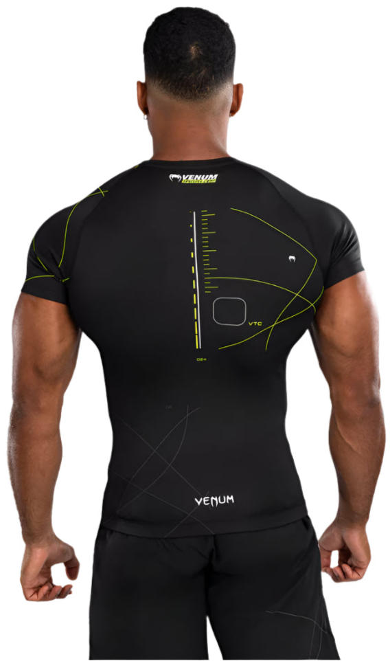 Venum Training Camp 4.0 Short Sleeve Rashguard - Black/Neon Green
