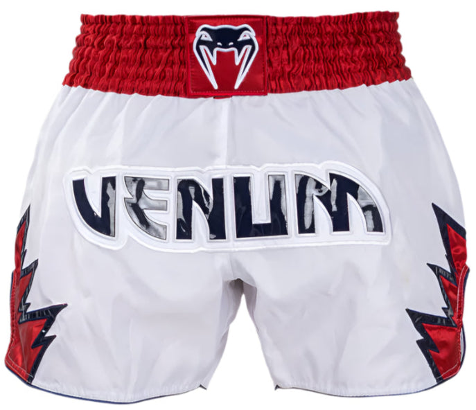 Venum Inferno Muay Thai Shorts - White/Red