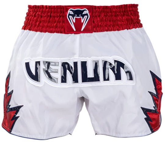 Venum Inferno Muay Thai Shorts - White/Red