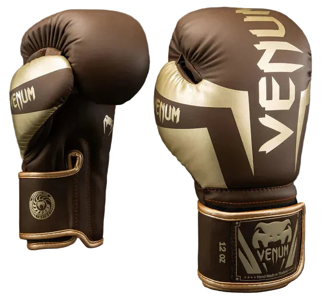 Venum Elite Boxing Gloves - Dark Brown