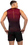 Venum Tactical XT Sleeveless Rashguard - Black/Burgundy/Gold
