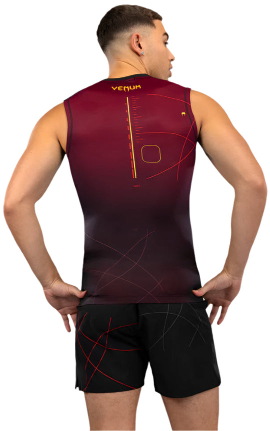 Venum Tactical XT Sleeveless Rashguard - Black/Burgundy/Gold