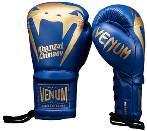 Venum X Chimaev Wild Borz Giant 2.0 Khamzat Pro Boxing Gloves - Blue/Gold