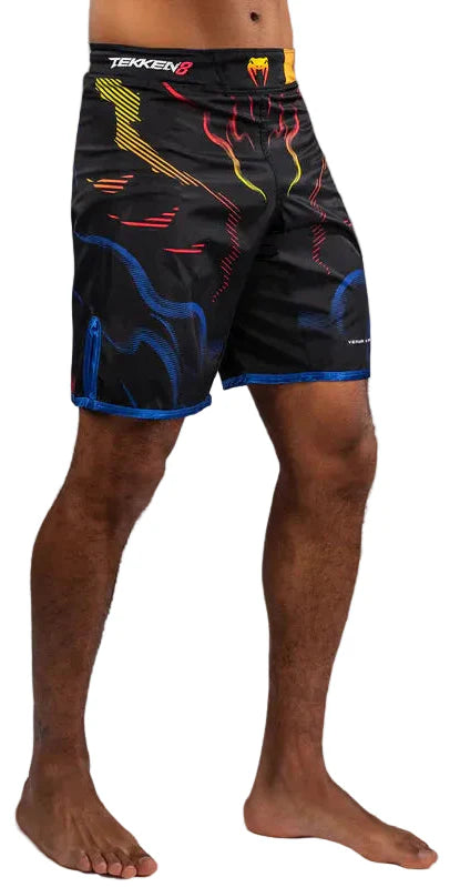 Venum x TEKKEN 8 Fight Shorts - Yoshimitsu - Black/Orange