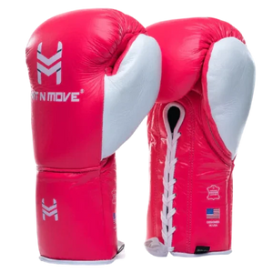 Hit N Move Horse Hair Suvari Boxing Gloves - Lace Up - Pink