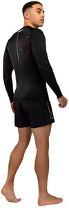 Venum Tactical XT Men's Long Sleeve Rashguard - Black/Fire Red
