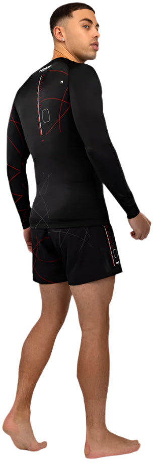 Venum Tactical XT Men's Long Sleeve Rashguard - Black/Fire Red