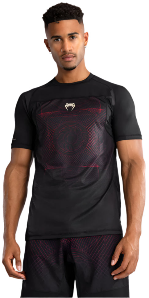 Venum G-Fit Air Men's Dry-Tech T-Shirt - Deep Black / Fire Red