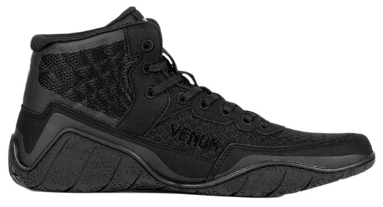 Venum Elite Wrestling Shoes - Black/Black