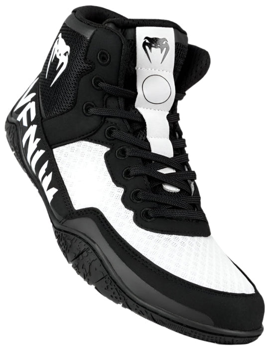 Venum Elite Wrestling Shoes - Black/White