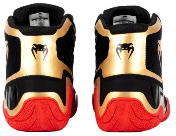 Venum Elite Wrestling Shoes - Black/Gold/Red
