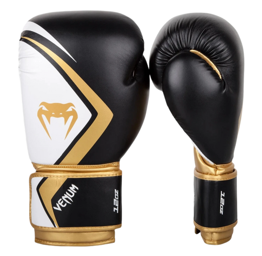 Venum Boxing Gloves Contender 2.0 - Black/White/Gold