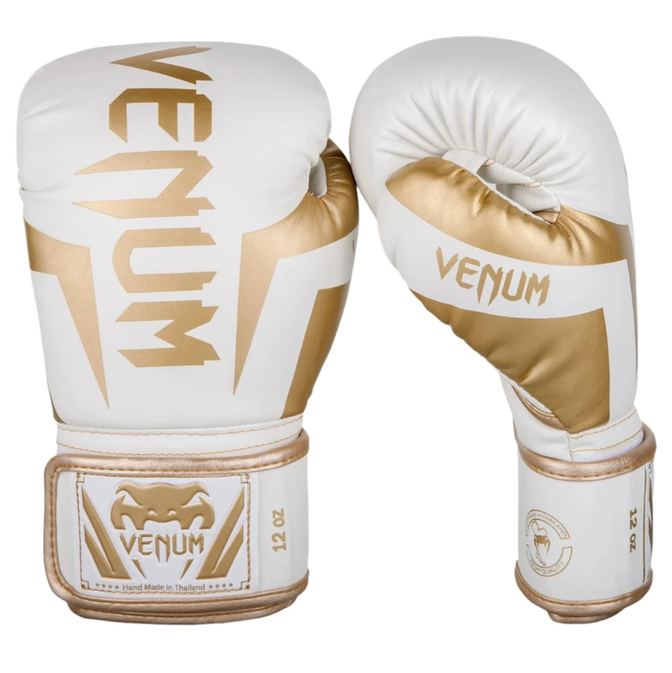 Venum Elite Boxing Gloves - White/Gold