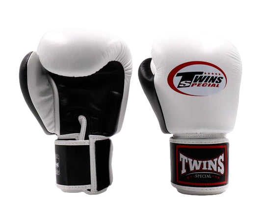 Twins Special Boxing Gloves - Black/ White