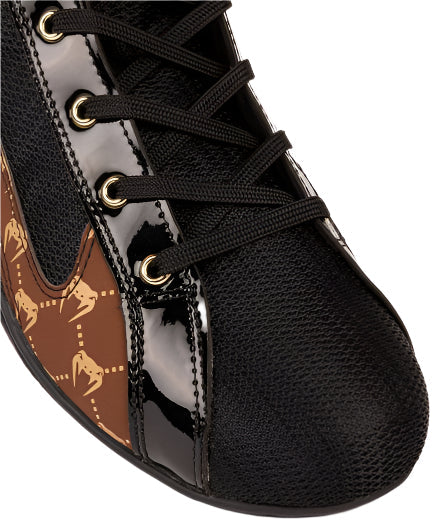 Venum Elite Evo Monogram Boxing Shoes – Black/Brown