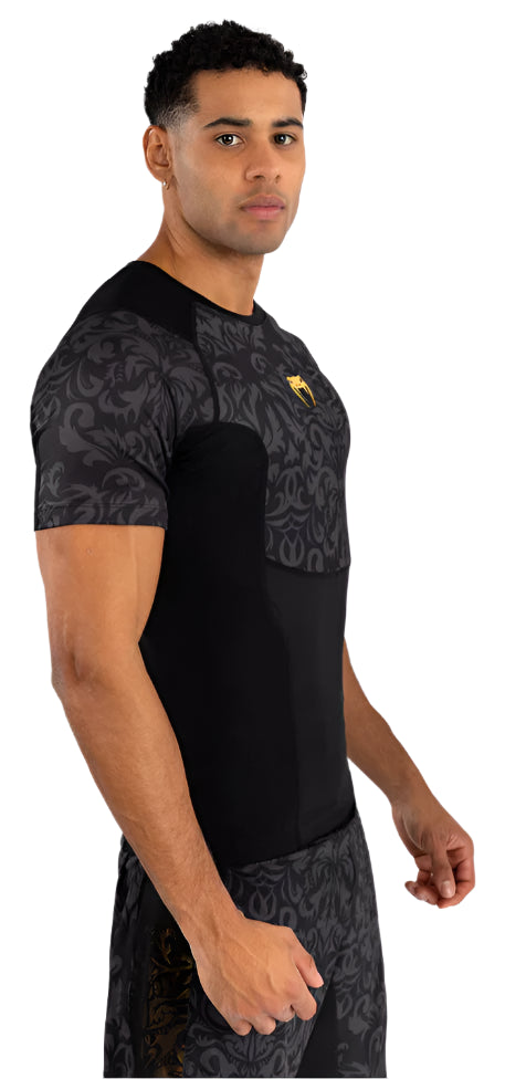 Venum X Ilia Topuria Unmatched Short Sleeve Rashguard - Black/Gold