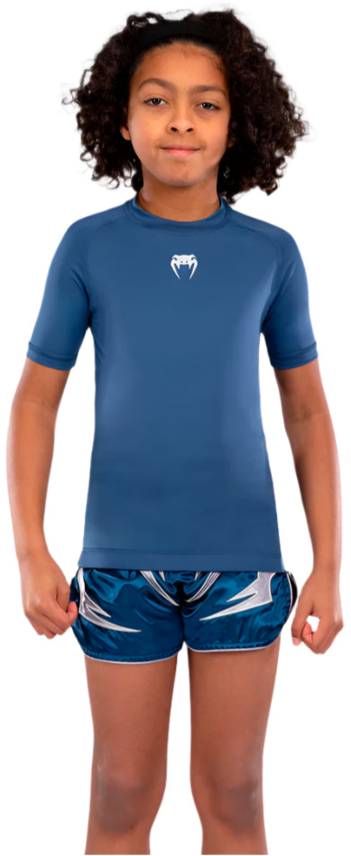 Venum Contender Kids Rashguards Short Sleeves - Royal Blue