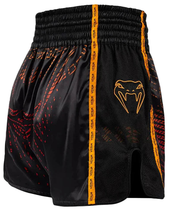 Venum Quetzal Fury Muay Thai shorts - Black/Fury Red/ Tangerine