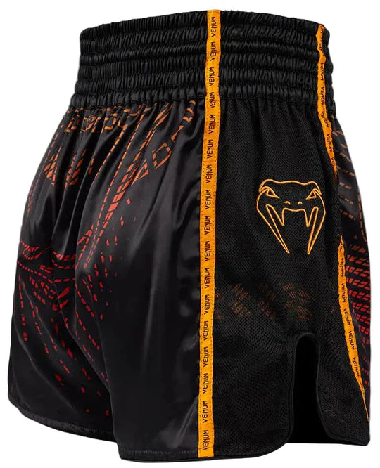 Venum Quetzal Fury Muay Thai shorts - Black/Fury Red/ Tangerine