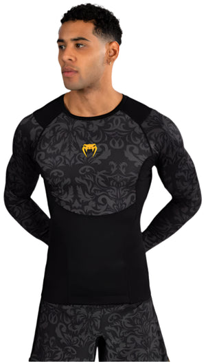 Venum X Ilia Topuria Unmatched Long Sleeve Rashguard - Black/Gold