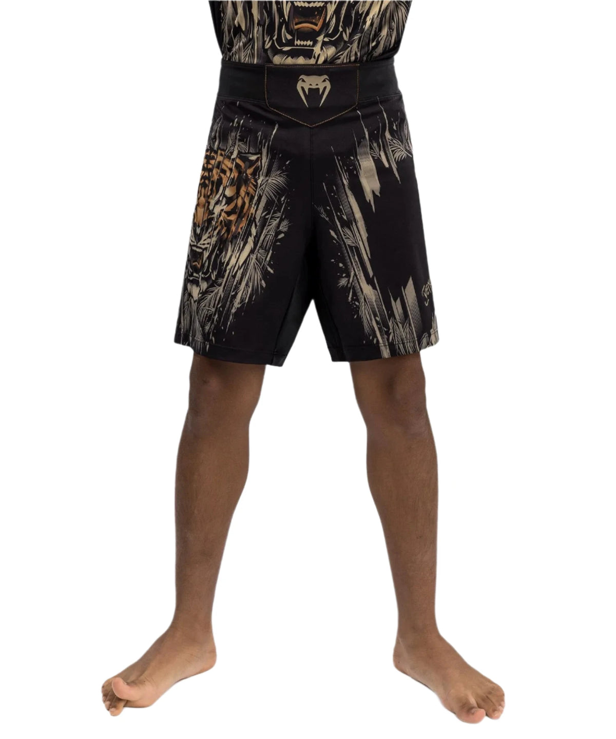 Venum Tiger Kids Fight Shorts - Black/Neon Orange
