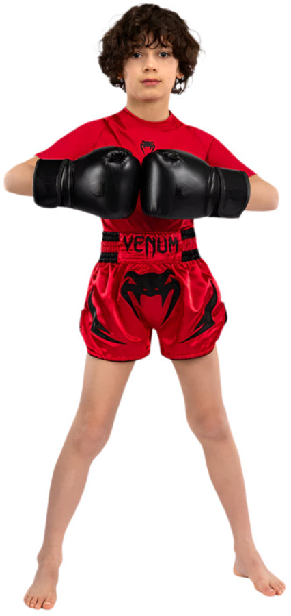 Venum Inferno Kids Thai Shorts - Cherry Red