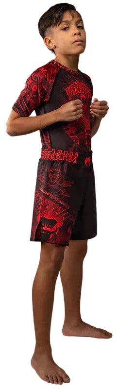 Venum Wolf Atak Kids Fightshorts - Black/Red