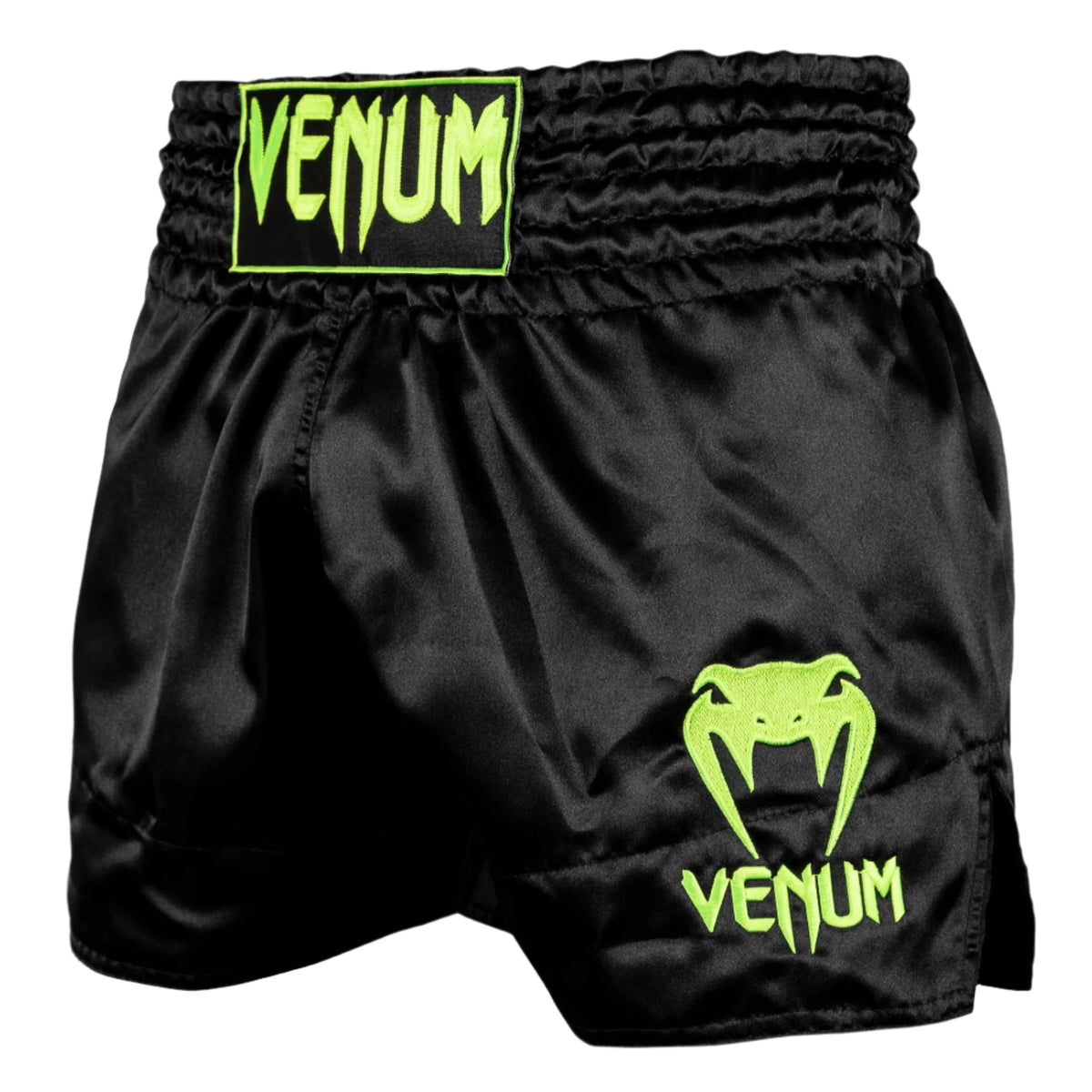 Venum Classic Muay Thai Short - Black/Neo Yellow