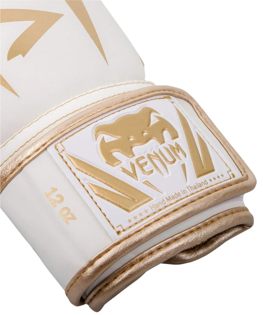 Venum Elite Boxing Gloves - White/Gold